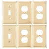 "Decora" Wall Plate - Duplex/Toggle - Metal - 6/PK - Brass
