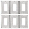 "Decora" Wall Plate - Rocker - Metal - 6/PK - Brushed Nickel