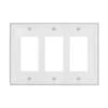 Atron 3-Gang 1-Pack White Decorator Standard Wall Plate