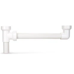 PVC Double Bowl Sink End Outlet - 16" X 1 1/2"