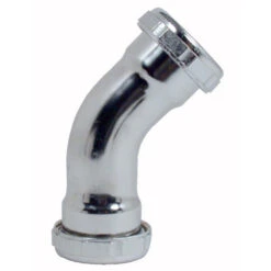 Plumb Pak 45° Elbow Coupling - Brass - Chrome - 22-Gauge - 1 1/4-in Dia