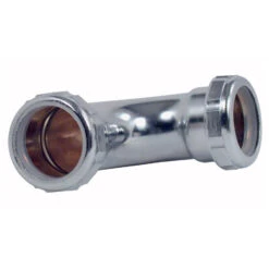 Plumb Pak 90 Degree Elbow Coupling - Brass - 22-gauge - Chrome Finish - 1 1/4-in Dia