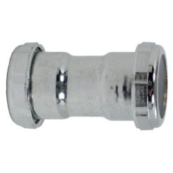 Plumb Pak Slip Joint Coupling - Brass - Chrome Finish - 1 1/4-in Dia X 2 3/8-in L