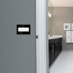 Legrand Adorne 3-Gang Square Mirrored Wall Plate (Black)