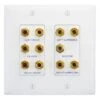 Legrand On-Q Home Theatre Outlet Strap Kit With Wall Plate - White Banana Jack/Stripped Speaker Wire Connection 5.1