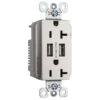 Legrand Radiant 20-Amp 125-Volt Nickel Indoor Decorator Wall Outlet/USB