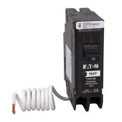 Eaton BR Type Ground Fault Plug-In Circuit Breaker- Single-Pole- 15A