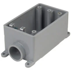 CARLON 2-Gang Gray Pvc Weatherproof Interior New Work Standard Rectangular Wall Electrical Box