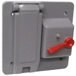 2-Gang Rectangle Plastic Weatherproof Electrical Box Cover