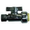 Waterline Straight Stop Valve 1/2-in Push Fit X 3/8-in Compression