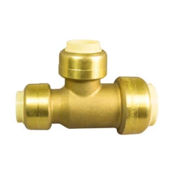 Waterline 3/4-in X 1/2-in X 1/2-in Quick Connect Brass Tee