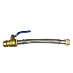 Waterline 1/2-in X 12-in Water Heater Connector With Valve