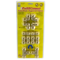 "Pushnconnect" Brass Coupling Kit - 13/Pack