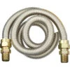 Waterline Gas Appliance Connector Kit - Stainless Steel - Flexible - 1/2-in MIP X 1/2-in MIP X 48-in L