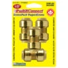 Pack Of 4 Waterline PushNConnect 1/2-in Brass Couplings