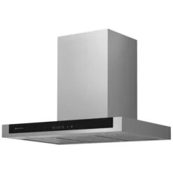 MISTRAL 30-in Stainless Steel And Vitrified Black Glass Ducted Wall-Mounted Range Hood