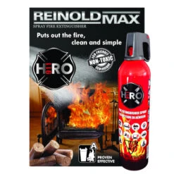 ReinoldMax Reusable Fire Extinguisher Spray With Holder - 750-ml - Aluminum - Red