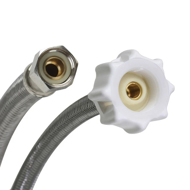 3/8-in X 1/2-in Dia X 20-in Click-Seal Braided Stainless Steel Compression Toilet Connector