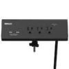 Woods 3-Outlet Strip With 2 Type A USB Ports - Black