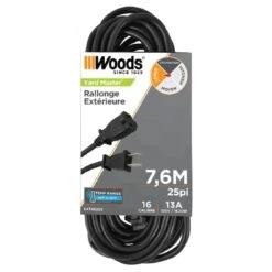 Woods 16/2 - 2-Prongs - Indoor/Outdoor SJTW Medium Duty Extension Cord