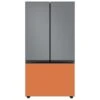Samsung Bespoke Freezer Drawer Panel For 3-Door Refrigerator - Glass - Clementine - 35.63 X 23.5 X 1.13-in