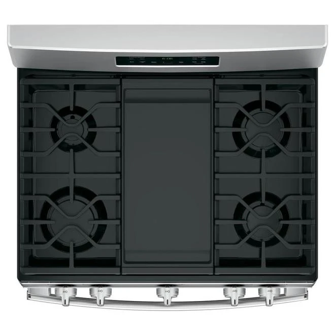 GE Gas Range With Steam Clean - 30-in - 5-cu Ft - Stainless Steel - Image 2