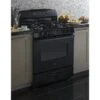 GE Appliances Freestanding Gas Range - 30-in - 5.0 Cu. Ft. - Black - Electronic Control