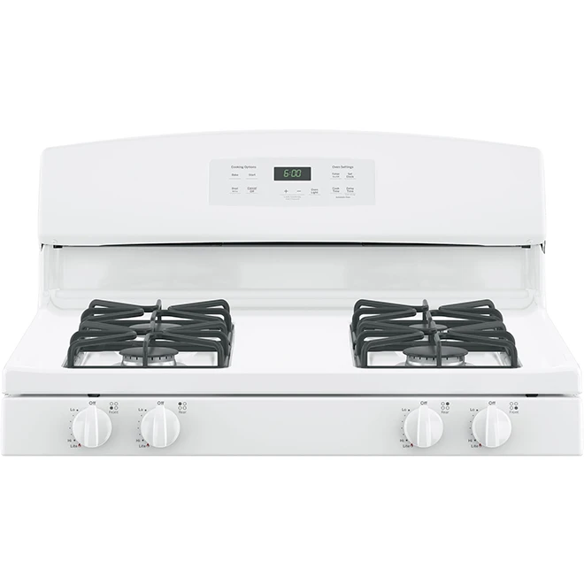 GE Appliances Freestanding - Gas Range - 30-in - 5.0 Cu. Ft. - White - Sealed Burners