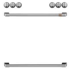 GE Café Kitchen Range Brushed Stainless Knobs And Handles