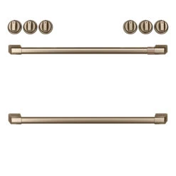 GE Café Gas Range Brushed Bronze Knobs And Handles