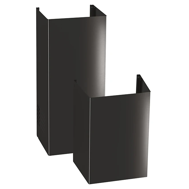 GE Range Hood - Black Stainless Steel - Chimney Style - 30-in W X 9 3/4-in H X 18 1/2-in D - Image 5