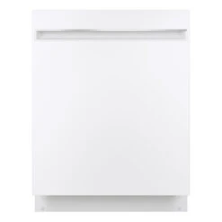 GE Built-in 24-in 51 DB Stainless Steel Interior Dishwasher - White