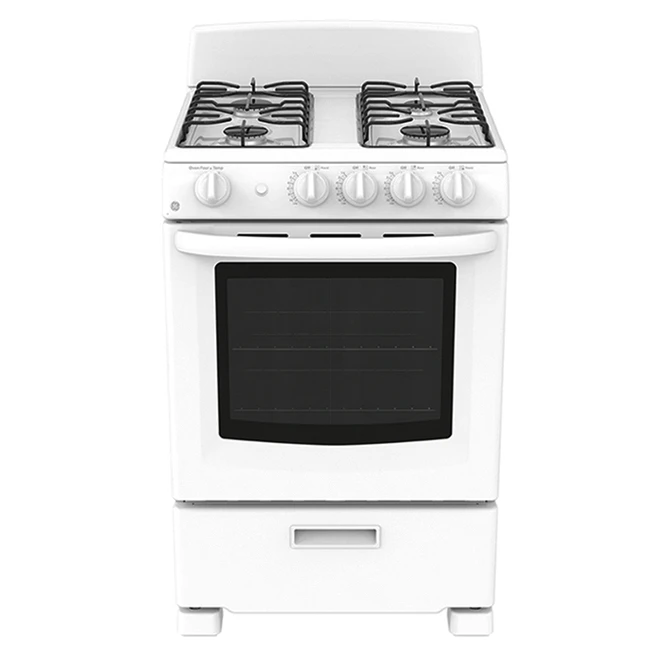 GE 24-in Free-Standing Gas Range With Removable Backsplash And Broil Drawer - 2.9 Cu Ft - White - Image 5