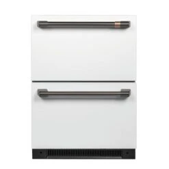 Café Undercounter Refrigerator Door 2-Handle Kit - Brushed Black Finish
