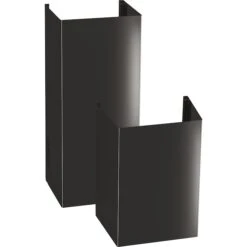 GE Steel Duct Cover Kit For Range Hood - Wall-Mounted - 9-ft - Black Stainless Steel