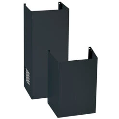 GE Steel Duct Cover Kit For Range Hood - Wall-Mounted - 9-ft - Black Slate