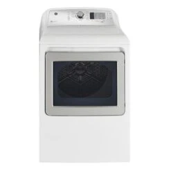 GE Appliances 7.4 CFT Reversible Side Swing Gas Dryer Enery Star Certified White
