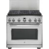 GE Appliances Fits 36-in Range Size For Use With Gas Range Stainless Steel