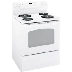 GE Electric Range With 4 Coil Elements - 30-in - White