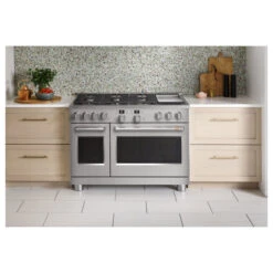 Café 48-in Professional Range Handle And Knob Set - Brushed Stainless Steel