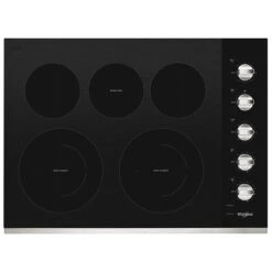 Whirlpool Cooktop With FlexHeat Element - 30-in - Black/Stainless Steel