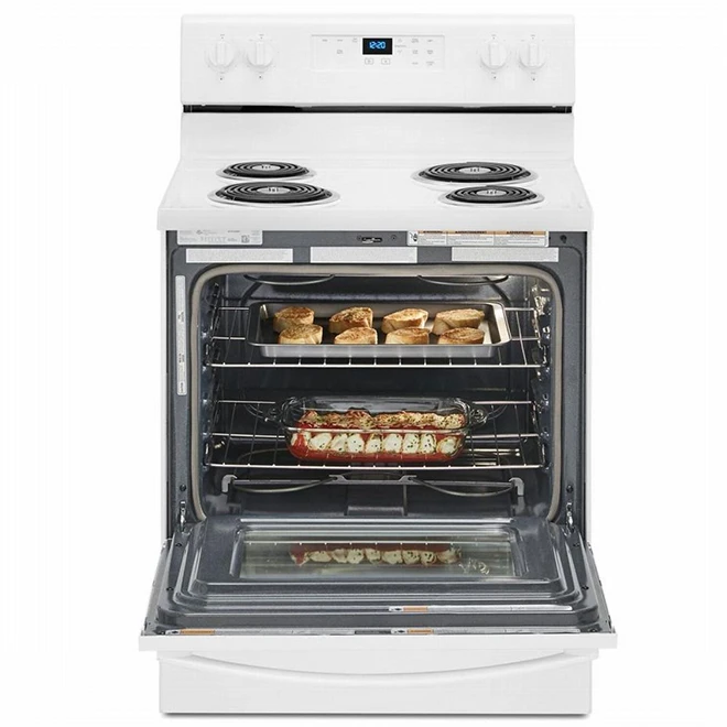 Whirlpool Freestanding Single Oven Electric Range - Self-cleaning - White Finish - Oven Window - Image 2