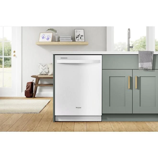 Whirlpool Built-In White Dishwasher With Tall Top Rack