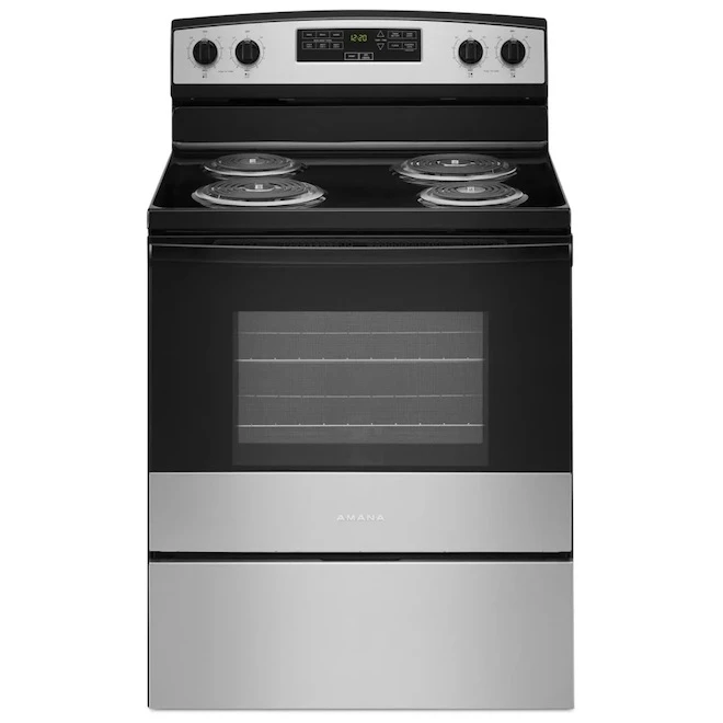 Amana 30-in Electric Range With Bake Assist Temps In Stainless Steel