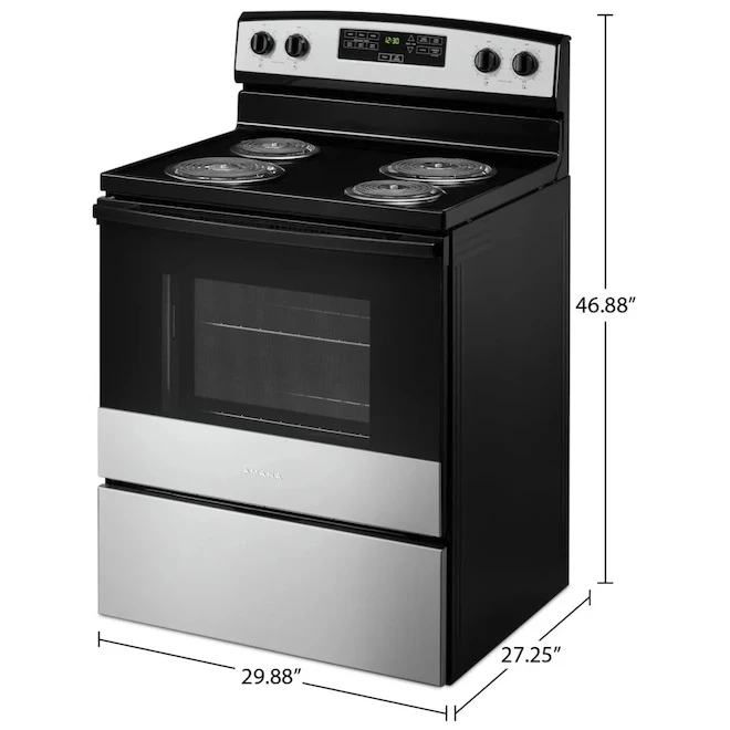 Amana 30-in Electric Range With Bake Assist Temps In Stainless Steel - Image 2