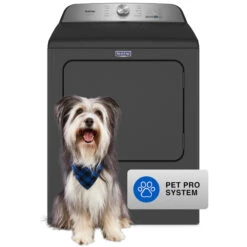 Maytag Pet Pro 7.0-cu Ft Black Electric Dryer
