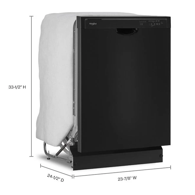 Whirlpool 24-in Black Built-In Dishwasher With Triple Filtration - 51 DB - Image 2