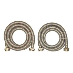 3/4-in Dia X 6-ft 1500-PSI Stainless Steel Hose Thread Washing Machine Drain Hose (2-Pack)