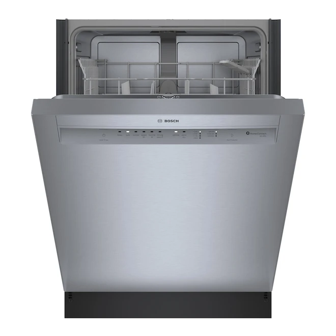 Bosch 100 Series 24-In Smudge Free Stainless Steel Smart Built-In Dishwasher With Home Connect - 50 DBA
