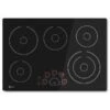 LG 5-Element Electric Cooktop With SmoothTouch Controls - 30-in - Black